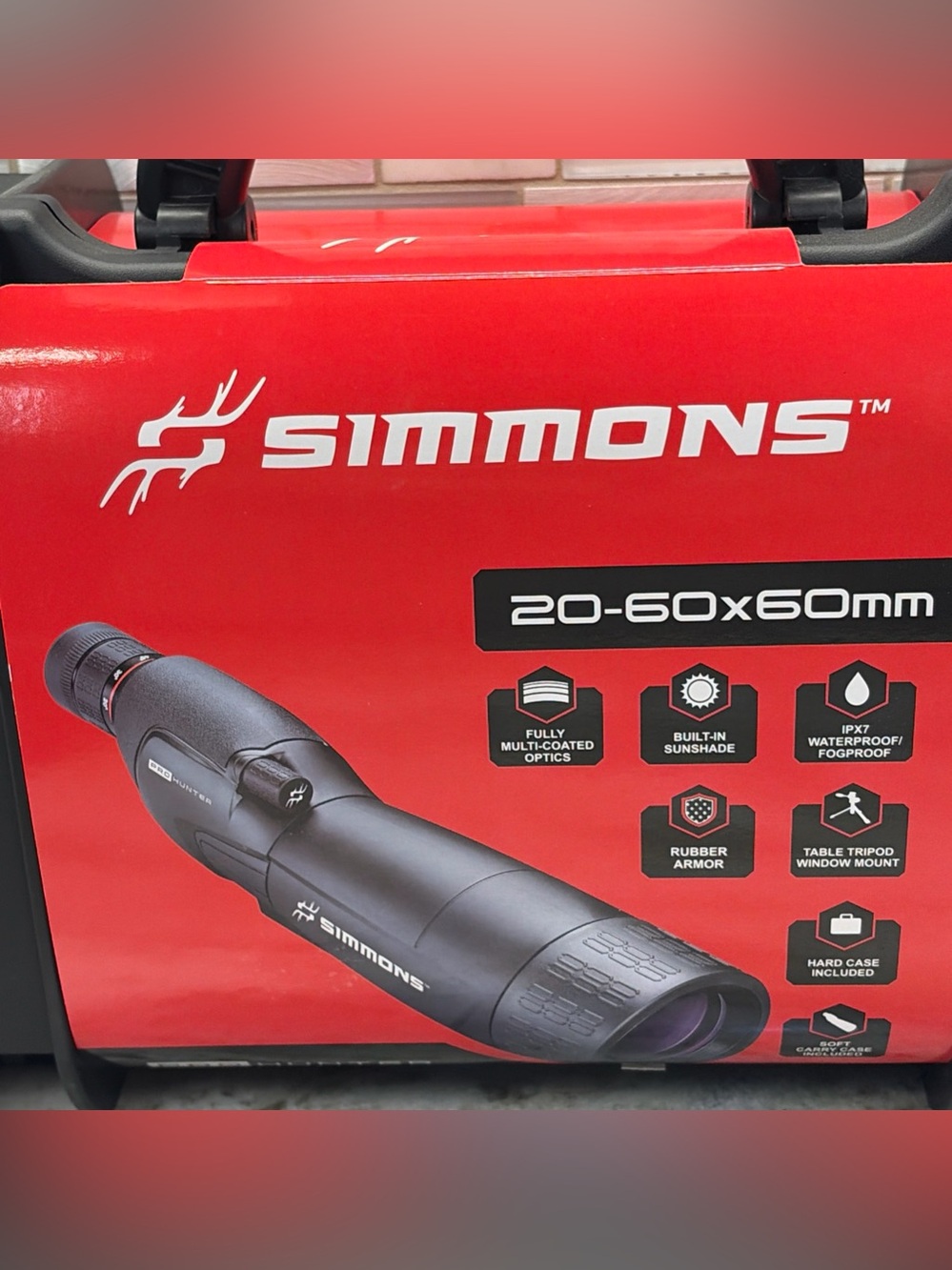 Simmons 20-60x60mm Pro Hunter Spotting Scope, With Tripod, Black #SP206060